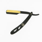 Disposable Blade Straight Razor (Clasp) in Black/Gold
